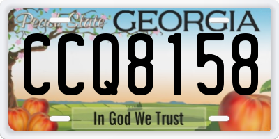 GA license plate CCQ8158