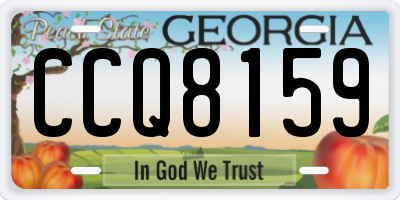 GA license plate CCQ8159
