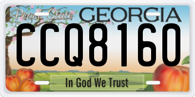 GA license plate CCQ8160