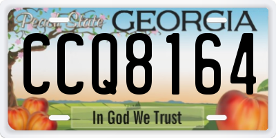 GA license plate CCQ8164