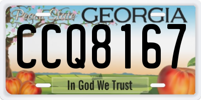 GA license plate CCQ8167