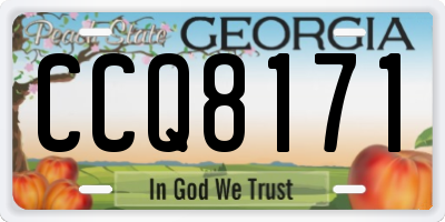 GA license plate CCQ8171