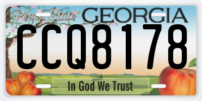 GA license plate CCQ8178