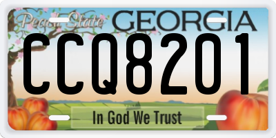 GA license plate CCQ8201