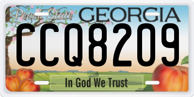 GA license plate CCQ8209