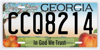 GA license plate CCQ8214