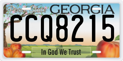 GA license plate CCQ8215