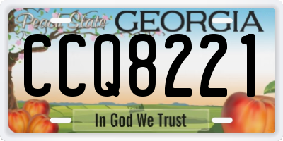 GA license plate CCQ8221