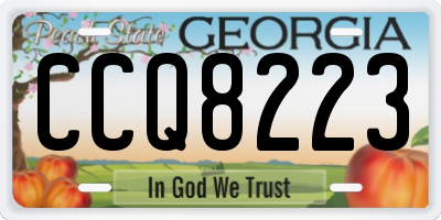 GA license plate CCQ8223