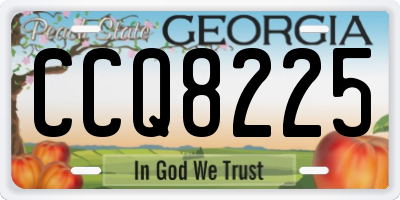 GA license plate CCQ8225