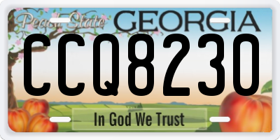 GA license plate CCQ8230