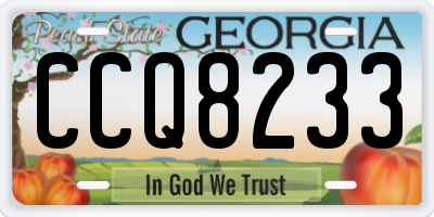 GA license plate CCQ8233