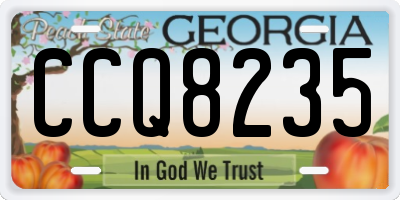 GA license plate CCQ8235