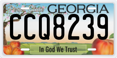 GA license plate CCQ8239