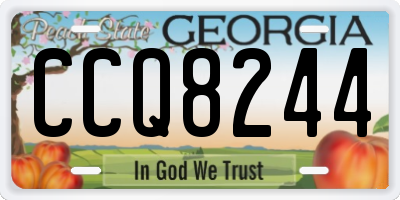 GA license plate CCQ8244
