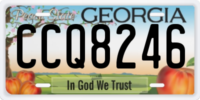 GA license plate CCQ8246