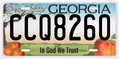 GA license plate CCQ8260