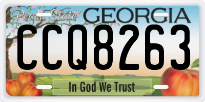 GA license plate CCQ8263
