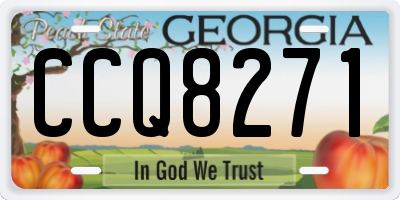 GA license plate CCQ8271