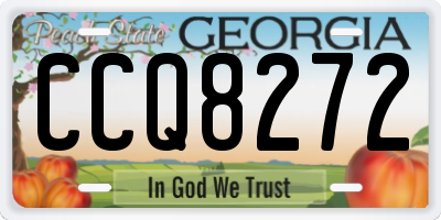 GA license plate CCQ8272