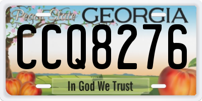 GA license plate CCQ8276