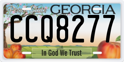 GA license plate CCQ8277