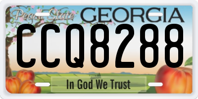 GA license plate CCQ8288