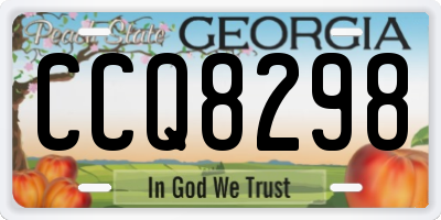 GA license plate CCQ8298