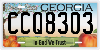 GA license plate CCQ8303