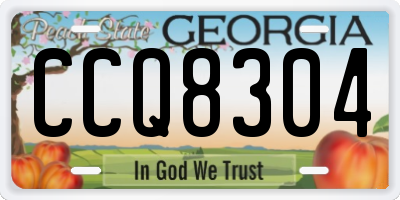 GA license plate CCQ8304