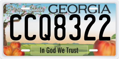 GA license plate CCQ8322