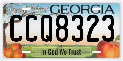 GA license plate CCQ8323