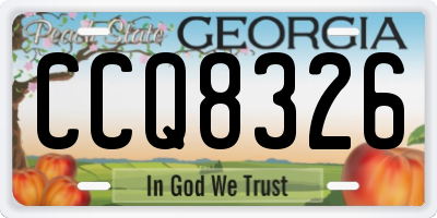 GA license plate CCQ8326