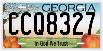 GA license plate CCQ8327