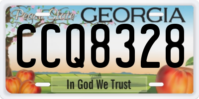 GA license plate CCQ8328