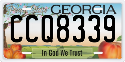GA license plate CCQ8339
