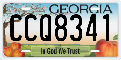 GA license plate CCQ8341