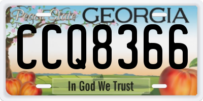 GA license plate CCQ8366