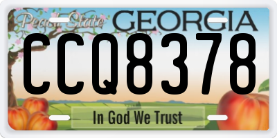 GA license plate CCQ8378