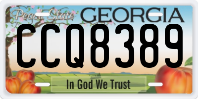 GA license plate CCQ8389
