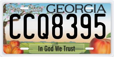 GA license plate CCQ8395
