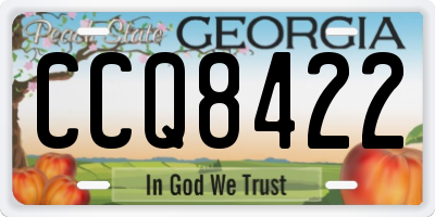 GA license plate CCQ8422