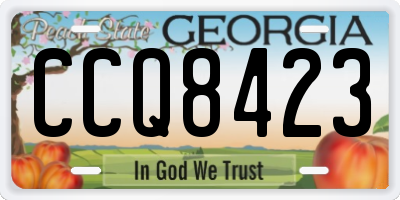 GA license plate CCQ8423
