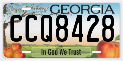 GA license plate CCQ8428