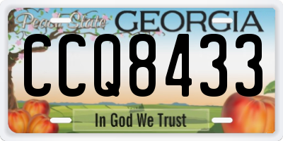 GA license plate CCQ8433