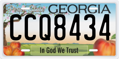 GA license plate CCQ8434