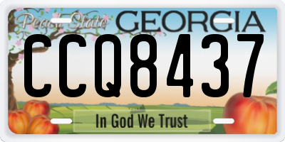 GA license plate CCQ8437