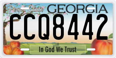 GA license plate CCQ8442