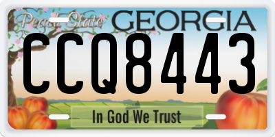 GA license plate CCQ8443