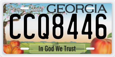 GA license plate CCQ8446